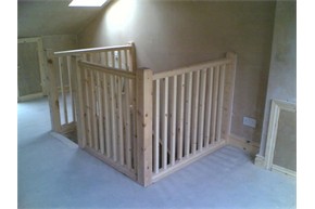 Loft spindles and handrail